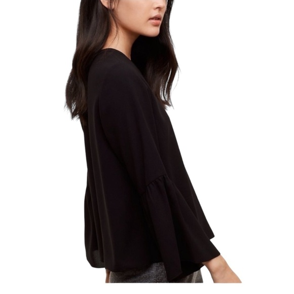 Aritzia Wilfred Launay Blouse Size Small Black - Picture 3 of 10